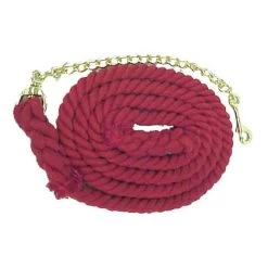 Equi-Sky 5/8' Cotton Lead With Chain - White