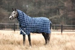 Rhino® Plus Turnout With Vari-Layer (450g Heavy) -Equestrian Supplies Shop 6435 NAVY CHECKINDIGO l