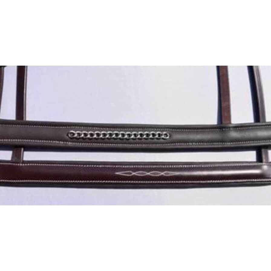 Red Barn Chain Noseband - Australian Nut 1 Red Barn Chain Noseband - Australian Nut