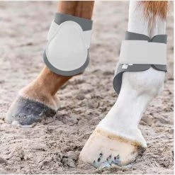 Horze Fetlock Boot -Equestrian Supplies Shop 7129 WHITEGREY l