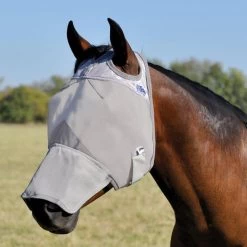 Crusader™ Fly Mask Long Nose - Grey