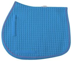 Cotton Quilted All Purpose Square Pad - A/PPONY -Equestrian Supplies Shop 7331 SEA BLUEPINK l