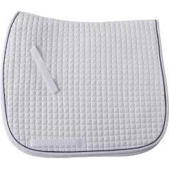 Cotton Quilted Dressage Square Pad With Piping - DR 8 Cotton Quilted Dressage Square Pad With Piping - DR -Equestrian Supplies Shop 7562 WHITEBLACK l