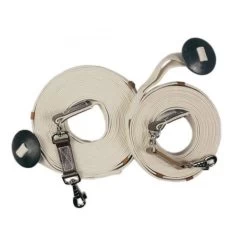 Poly-Cotton Web 35' Lunge Line With Donut - Natural