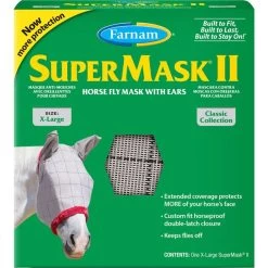 SuperMask® II Horse Fly Mask With Ears - XL
