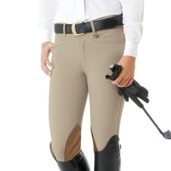 Ovation Celebrity EuroWeave™ DX Euro Seat Front Zip Knee Patch Breeches