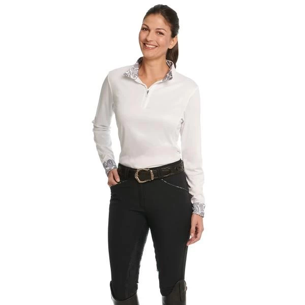 Ovation Destiny Super-X Paisley GRIP Full Seat Breech - Ladies' - BLACK 1 Ovation Destiny Super-X Paisley GRIP Full Seat Breech - Ladies' - BLACK