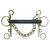 Stainless Steel Hard Rubber Mullen Mouth Pelham - 51/2IN