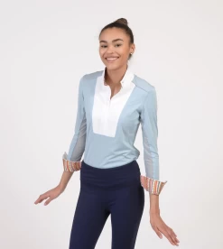 SkyCool® Liberty Show Shirt -Equestrian Supplies Shop CB8050 SILVERBLUE2