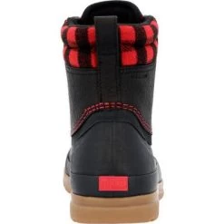 Women's Originals Leather Duck Boot - Black With Buffalo Plaid -Equestrian Supplies Shop ODLW D
