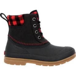 Women's Originals Leather Duck Boot - Black With Buffalo Plaid -Equestrian Supplies Shop ODLW G