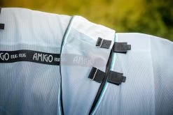 Amigo Bug Rug - White With Black And Azure -Equestrian Supplies Shop afrr70 D