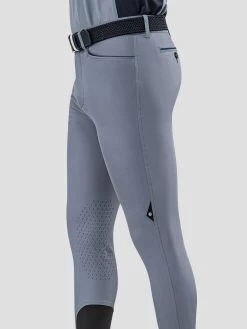 Men's Eliot Knee Grip Breech - Stone Grey -Equestrian Supplies Shop n08462 side
