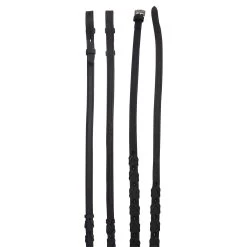 Fancy Stitch Braided Reins - Brown